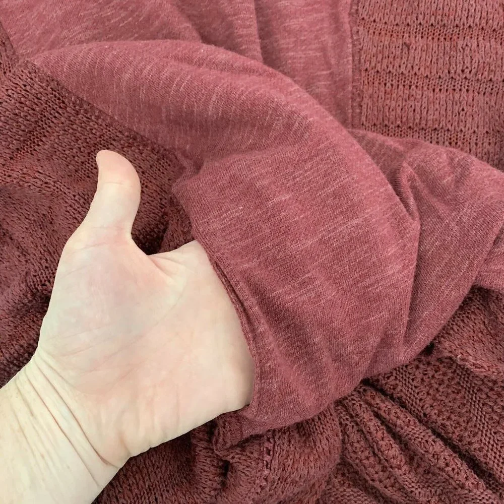 Lucky Brand Maroon Mock Turtle Neck Womans Sweater